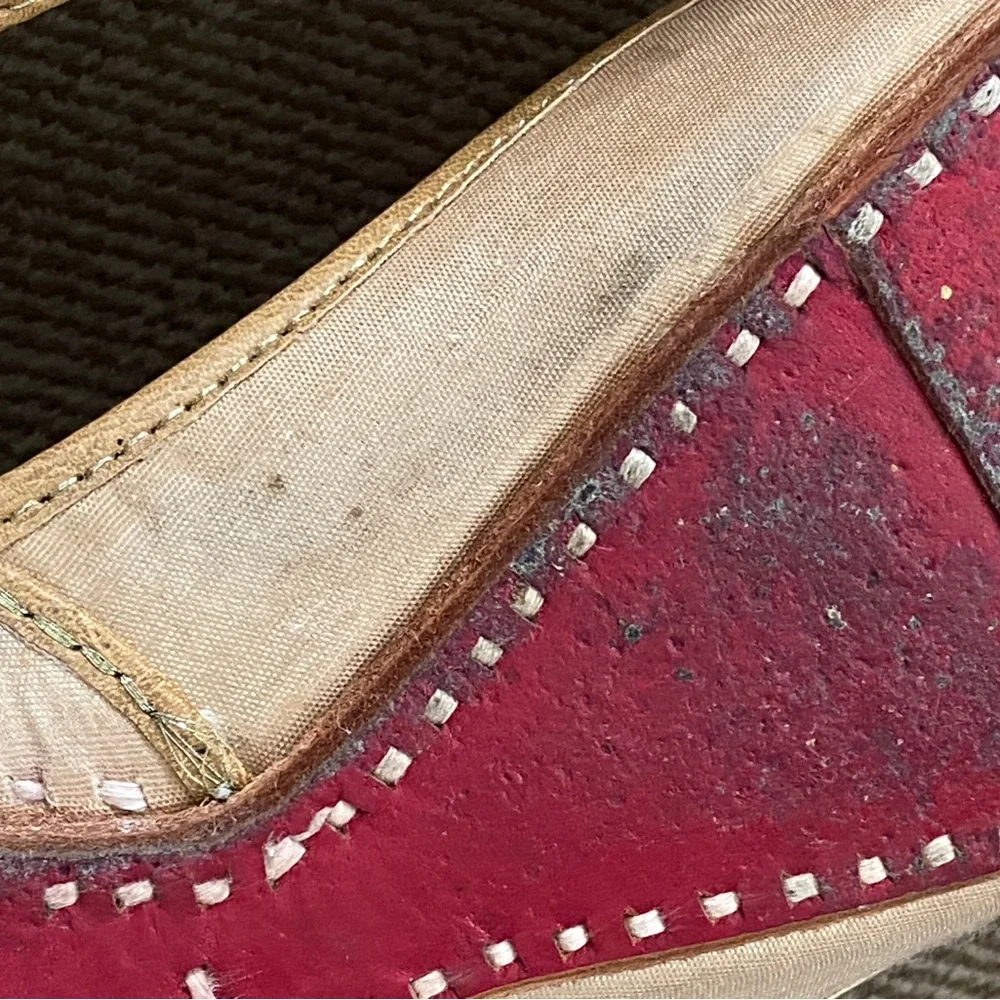 Tan Flats with Intricate Embellishments and Slip-On Design - Picture 4 of 6